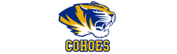 Cohoes, blue and yellow striped tiger head